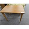 Image 1 : wooden table on wheels