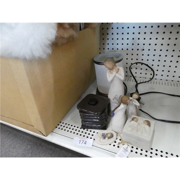 coasters, warmer, angel figurines