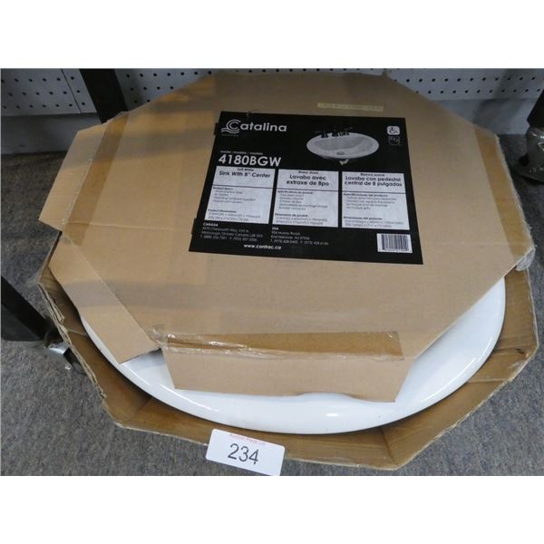 New Catalina soft white sink w/ 8" center