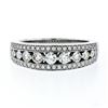 Image 4 : New 18k White Gold 1.0 ctw Round Brilliant Pave & Shared Prong Diamond Band Ring
