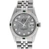 Image 2 : Rolex Mens Stainless Steel Meteorite Diamond And Emerald Datejust Wristwatch