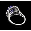 Image 3 : 18KT White Gold 3.95 ctw Tanzanite and Diamond Ring