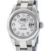 Image 1 : Rolex Ladies Stainless Steel Mother Of Pearl Diamond Quickset Datejust Wristwatc