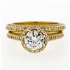 Image 5 : Tacori 18k Gold .79 ctw GIA Round Diamond Solitaire Engagement & Wedding Band Se