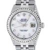 Image 1 : Rolex Mens SS MOP Diamond Lugs & Princess Cut Diamond Datejust Wristwatch 36MM