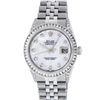 Image 2 : Rolex Mens SS MOP Diamond Lugs & Princess Cut Diamond Datejust Wristwatch 36MM