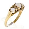 Image 9 : Antique Victorian 18K Yellow Gold Round & Oval Cabochon Opal Diamond Band Ring