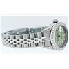 Image 4 : Rolex Ladies Stainless Steel Quickset Green Diamond Jubilee Datejust Wristwatch