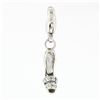 Image 1 : 14k White Gold .15 ctw Diamond High Heel Shoe Dangle Lobster Clasp Charm Pendant