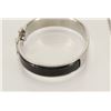 Image 4 : Hermes Black Metal Clic Clac Bangle Bracelet PHW