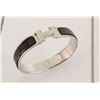 Image 5 : Hermes Black Metal Clic Clac Bangle Bracelet PHW