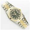 Image 3 : Rolex Mens 2 Tone Black String Diamond & Sapphire 36MM Datejust Wristwatch