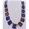 Image 1 : Quail Ridge Lapis Trapezoid Bead Necklace