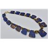 Image 4 : Quail Ridge Lapis Trapezoid Bead Necklace