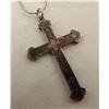 Image 3 : Navajo Route 66 Sterling Turquoise Cross Necklace