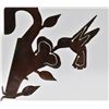Image 3 : Copperized Metal Art Hummingbird Sculpture