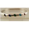 Image 4 : Taxco Sterling Inlay Hinged Bracelet