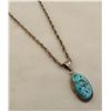 Image 1 : Navajo Running Bear Sterling Turquoise Necklace