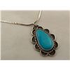 Image 1 : Navajo Sterling Turquoise Pendant Necklace
