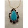 Image 2 : Navajo Sterling Turquoise Pendant Necklace