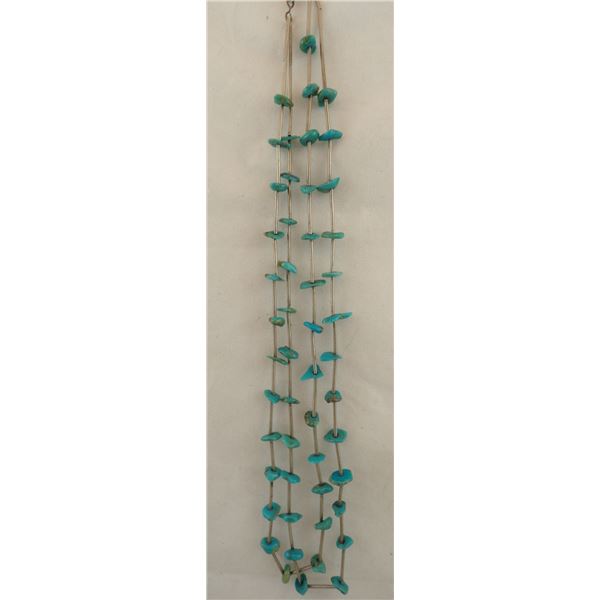 Navajo Sterling Turquoise Nugget Necklace