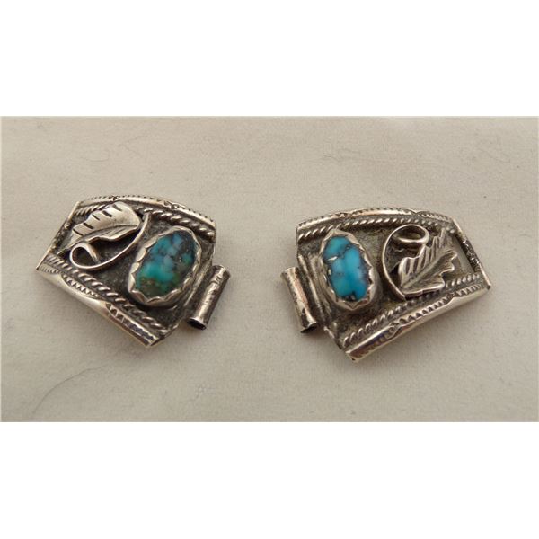 Navajo Sterling Turquoise Watch Tips