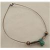 Image 1 : Navajo Sterling Turquoise Nugget Neck Wire Choker