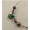 Image 3 : Navajo Sterling Turquoise Nugget Neck Wire Choker