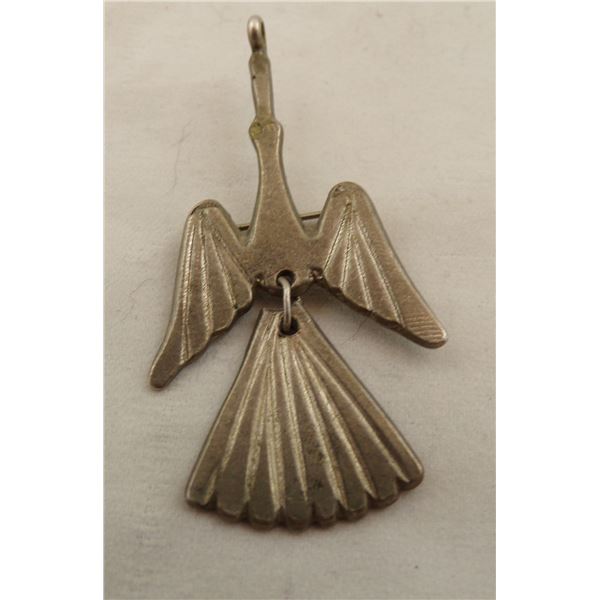 Navajo Old Pawn Sterling Water Bird Pin Pendant