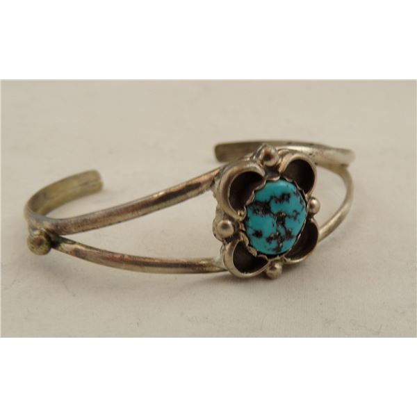 Navajo Sterling Turquoise Cuff Bracelet
