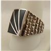 Image 2 : Navajo Sterling Onyx Ring, Size 10.5