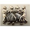 Image 2 : Vintage Lang Sterling Dancing Dutch Couples Pin