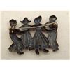 Image 3 : Vintage Lang Sterling Dancing Dutch Couples Pin