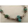 Image 4 : Navajo Sterling Bead & Turquoise Nugget Necklace