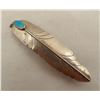 Image 1 : Navajo Sterling Turquoise Feather Barrette