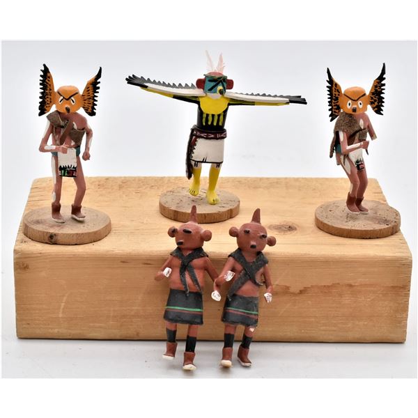 5 Vintage Hopi Miniature Kachinas, Garfield Nish