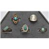 Image 2 : 7 Vintage Rings, Some Native American & Sterling