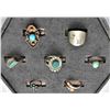 Image 4 : 7 Vintage Rings, Some Native American & Sterling