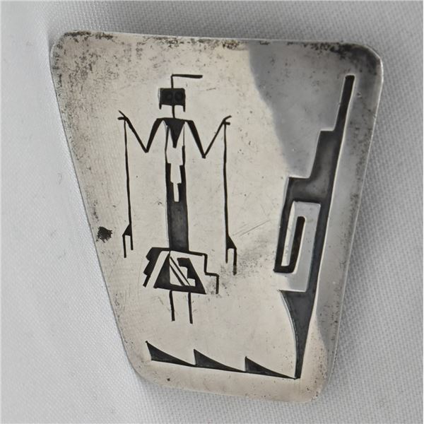 Navajo Sterling Bolo Slide by Willie Yazzie