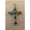 Image 4 : 2 Zuni Sterling Turquoise Cross Pendants