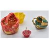 Image 4 : 6 Miniature Hand Woven Baskets