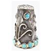 Image 4 : Navajo Sterling Turquoise Thimble
