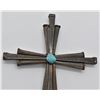 Image 3 : Horseshoe Nail Cross w/ Polished Turquoise Nugget