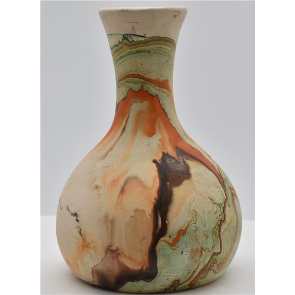 Nemadji Swirl Pottery Vase