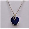 Image 1 : Wire Wrapped Lapis Lazuli Heart Pendant Necklace
