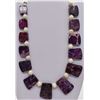 Image 2 : Quail Ridge Purple Trapezoid Bead Necklace