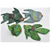 Image 1 : 4 Vintage Hand Painted Ceramic Pottery Fish