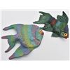 Image 4 : 4 Vintage Hand Painted Ceramic Pottery Fish