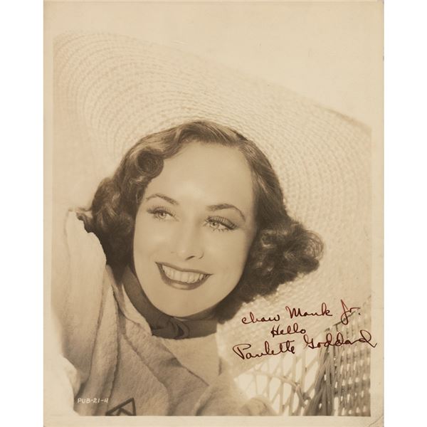 Paulette Goddard Signed Photograph