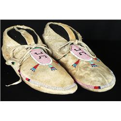 Crow Beaded Moccasins
